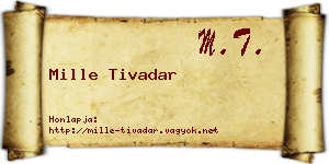 Mille Tivadar névjegykártya