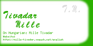 tivadar mille business card